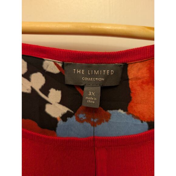 The Limited Collection Watercolor Floral Layered Top Plus Size 3X Woven Knit NEW - Picture 3 of 5